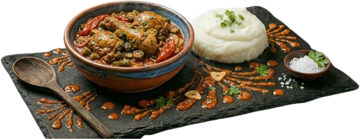  ⁠⁠⁠⁠Moamba de Galinha c/ Funge misto (Peça até 19h hoje, Recebe 10h30-11h30 amanhã) 